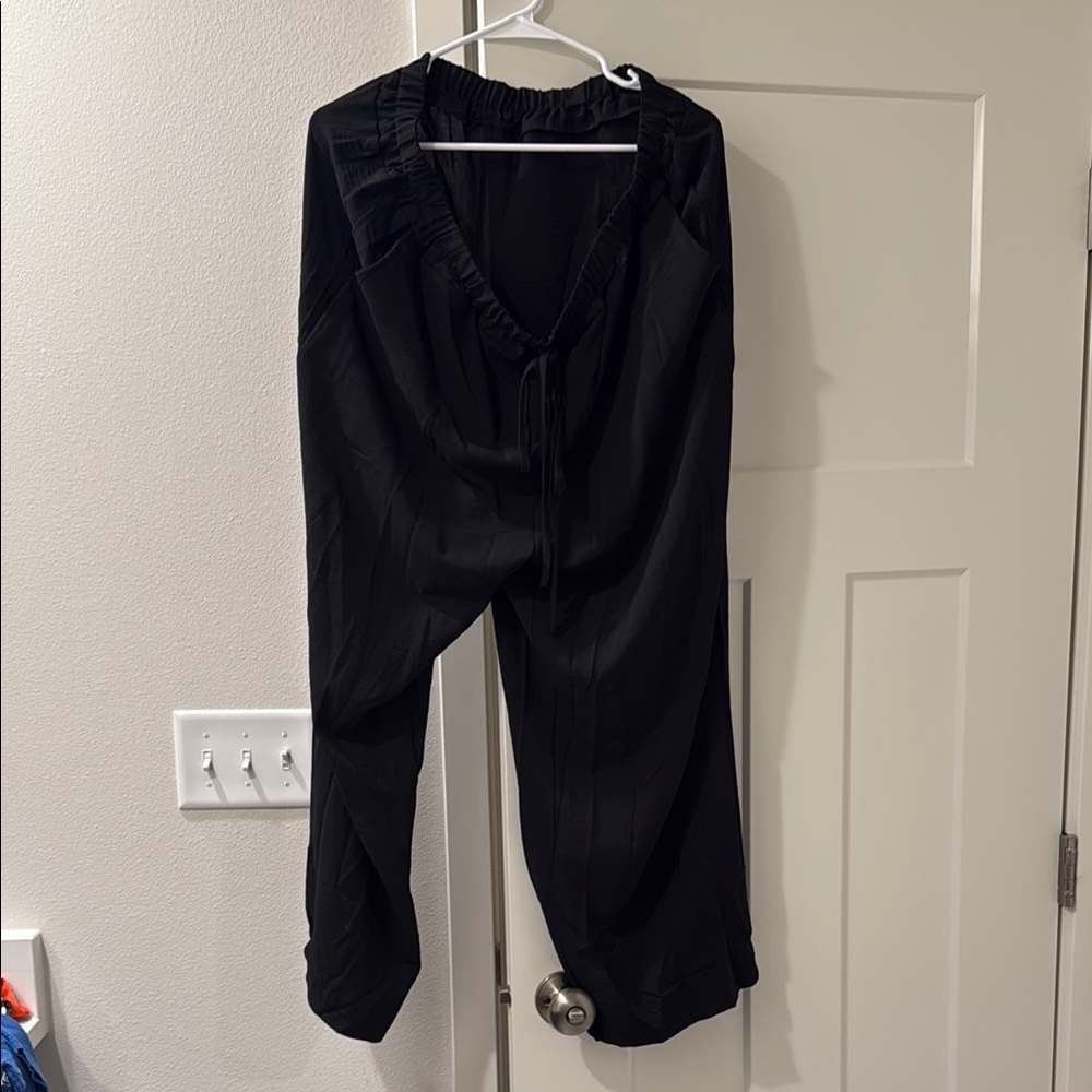 SHEIN Black Wide Leg Pants Relaxed Fit